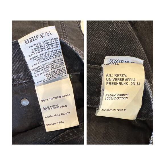 R13 Distressed Boyfriend Jeans Size 27 - Picture 10 of 11